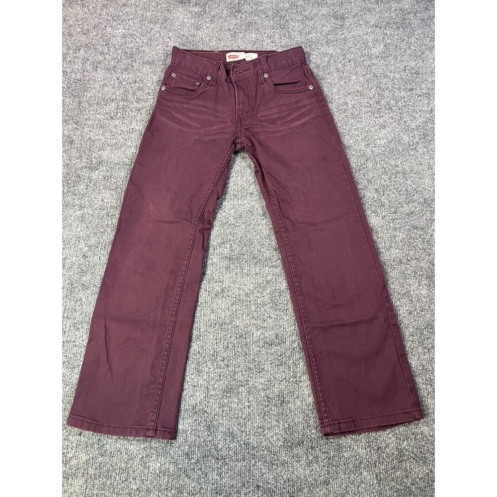Levi's Women's 10 REG 505 Straight Plum Burgundy Stretch Jeans Y2K Grunge